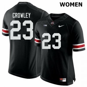Women's Ohio State Buckeyes #23 Marcus Crowley Black Nike NCAA College Football Jersey Style DJQ8744AG